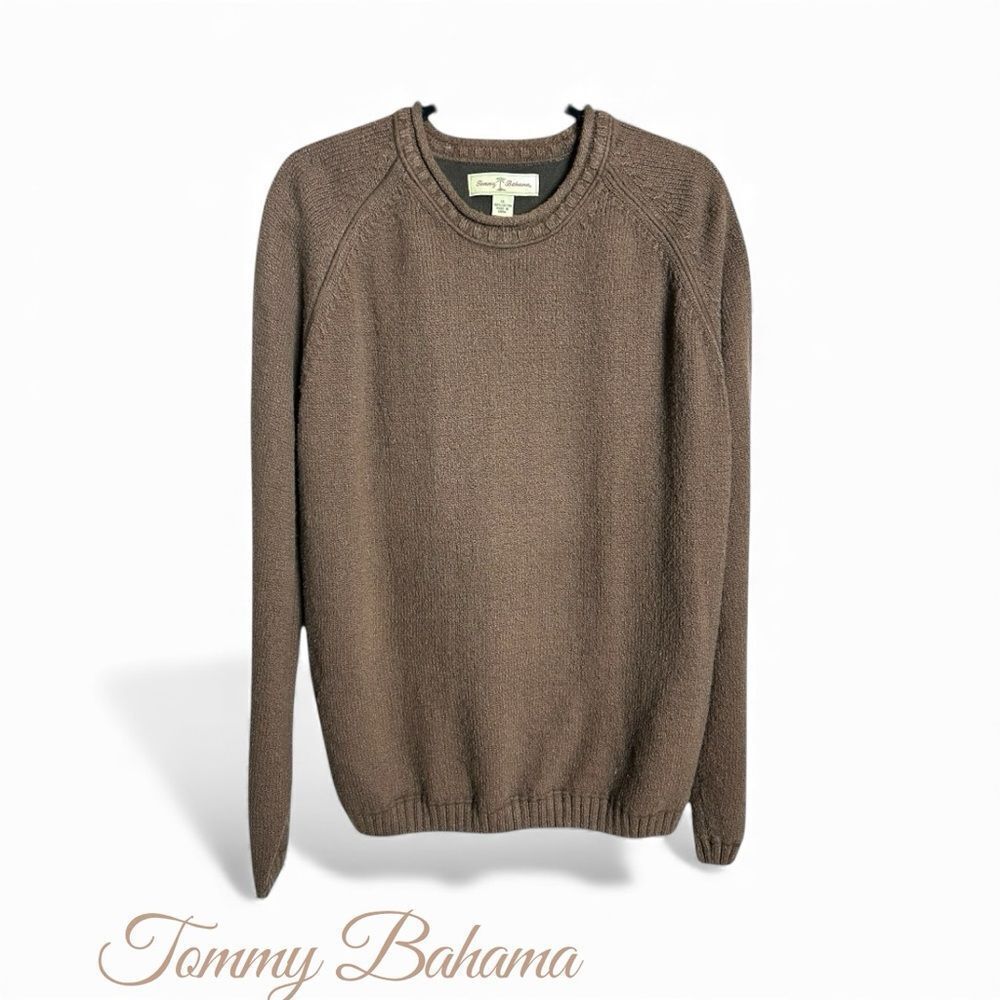 Tommy Bahama Men's Crewneck Sweater in Warm Brown